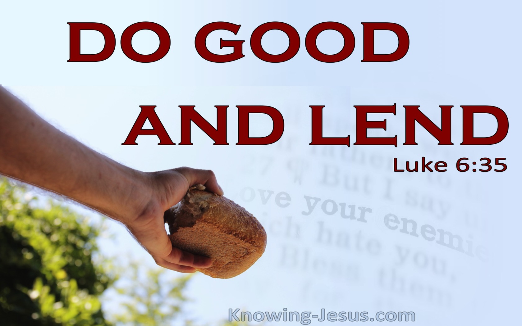 Luke 6:35 Do Good And Lend (red)